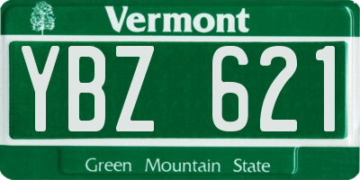 VT license plate YBZ621