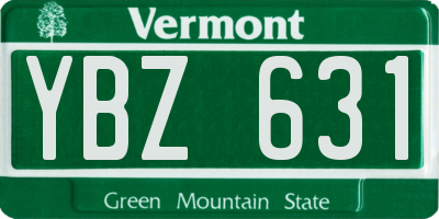 VT license plate YBZ631