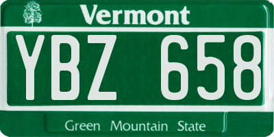 VT license plate YBZ658