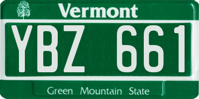 VT license plate YBZ661