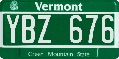 VT license plate YBZ676