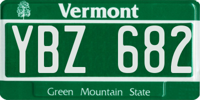 VT license plate YBZ682
