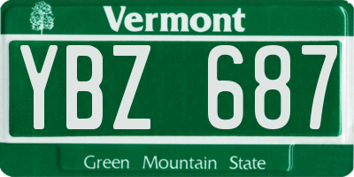 VT license plate YBZ687