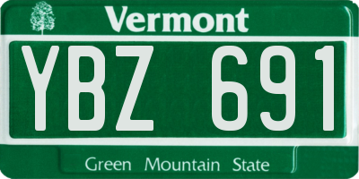 VT license plate YBZ691