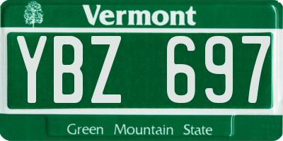 VT license plate YBZ697