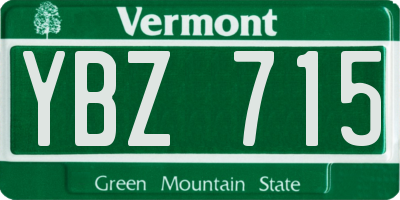 VT license plate YBZ715