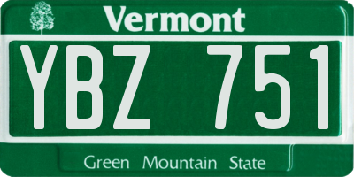 VT license plate YBZ751