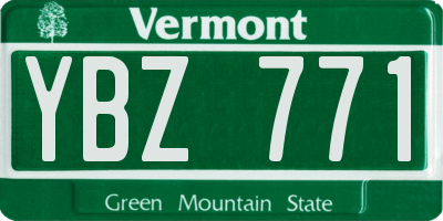VT license plate YBZ771