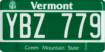 VT license plate YBZ779