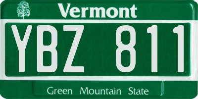 VT license plate YBZ811