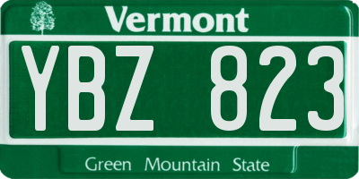 VT license plate YBZ823