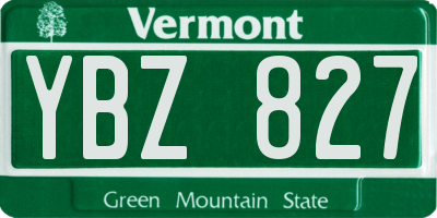 VT license plate YBZ827