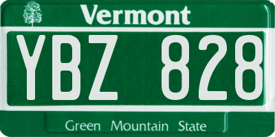VT license plate YBZ828