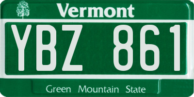 VT license plate YBZ861