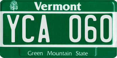VT license plate YCA060