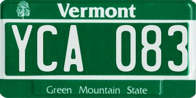 VT license plate YCA083