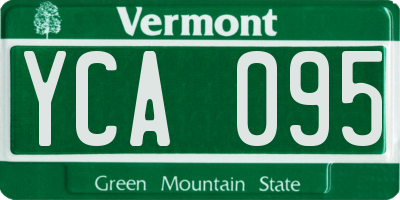 VT license plate YCA095
