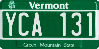 VT license plate YCA131