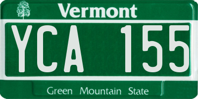VT license plate YCA155