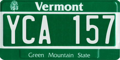 VT license plate YCA157