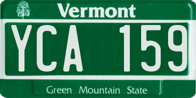 VT license plate YCA159