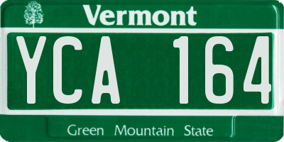 VT license plate YCA164