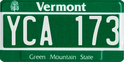 VT license plate YCA173