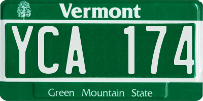 VT license plate YCA174