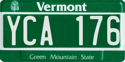VT license plate YCA176