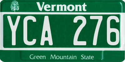 VT license plate YCA276