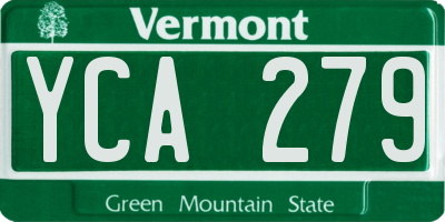 VT license plate YCA279