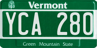 VT license plate YCA280
