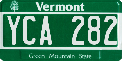 VT license plate YCA282