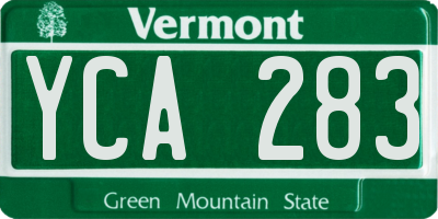 VT license plate YCA283