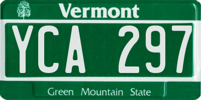 VT license plate YCA297