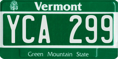 VT license plate YCA299