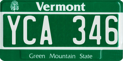 VT license plate YCA346
