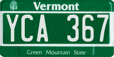VT license plate YCA367