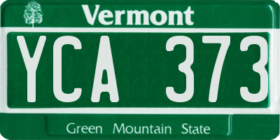 VT license plate YCA373