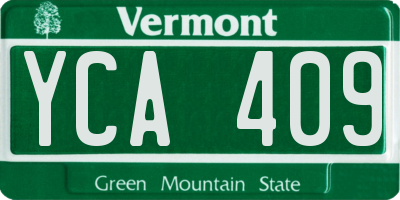VT license plate YCA409