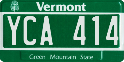VT license plate YCA414