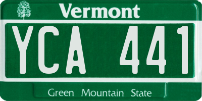 VT license plate YCA441