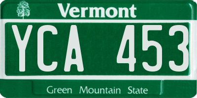 VT license plate YCA453