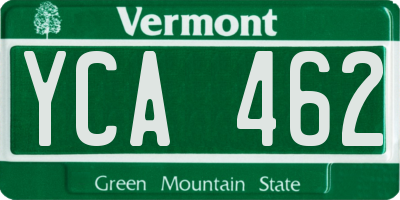 VT license plate YCA462