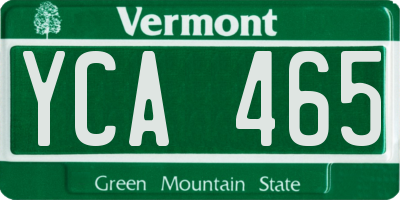 VT license plate YCA465
