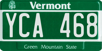VT license plate YCA468