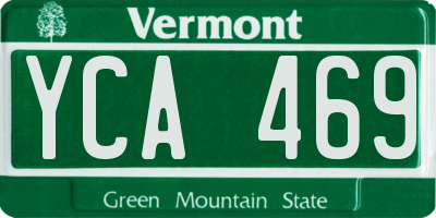 VT license plate YCA469