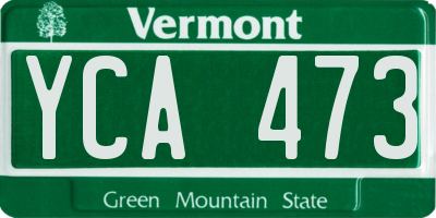 VT license plate YCA473