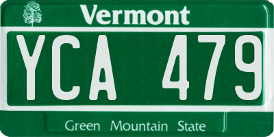 VT license plate YCA479