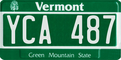 VT license plate YCA487